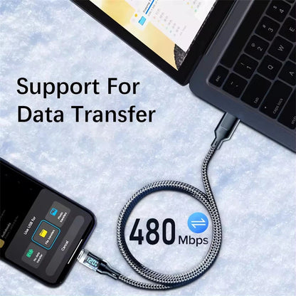 120W Super Fast Charging Cable – USB-A to USB-C & USB-C to USB-C with LED Display (Not Compatible with Xiaomi/iPhone/Samsung)