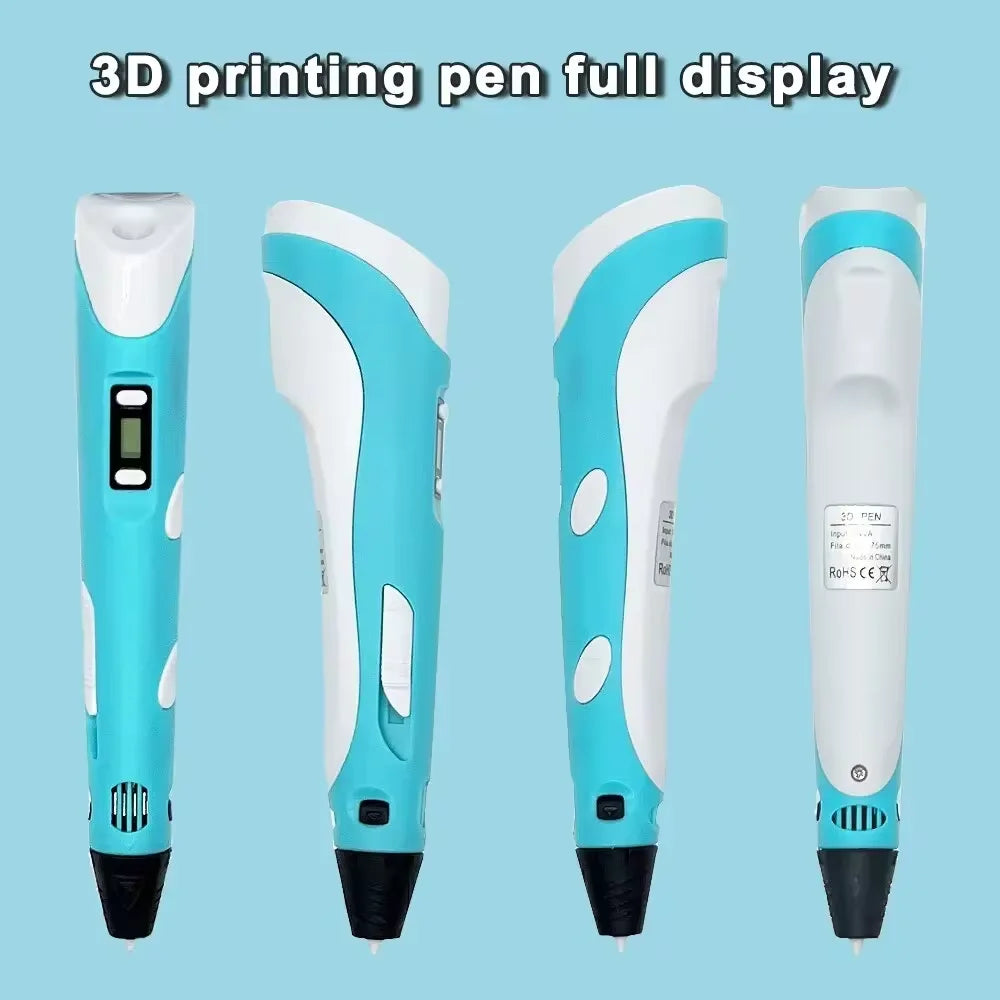 3D Printing Pen with 9M PLA Filament – High-Temperature 3D Drawing & Graffiti Tool for Kids, Creative Toy Gift