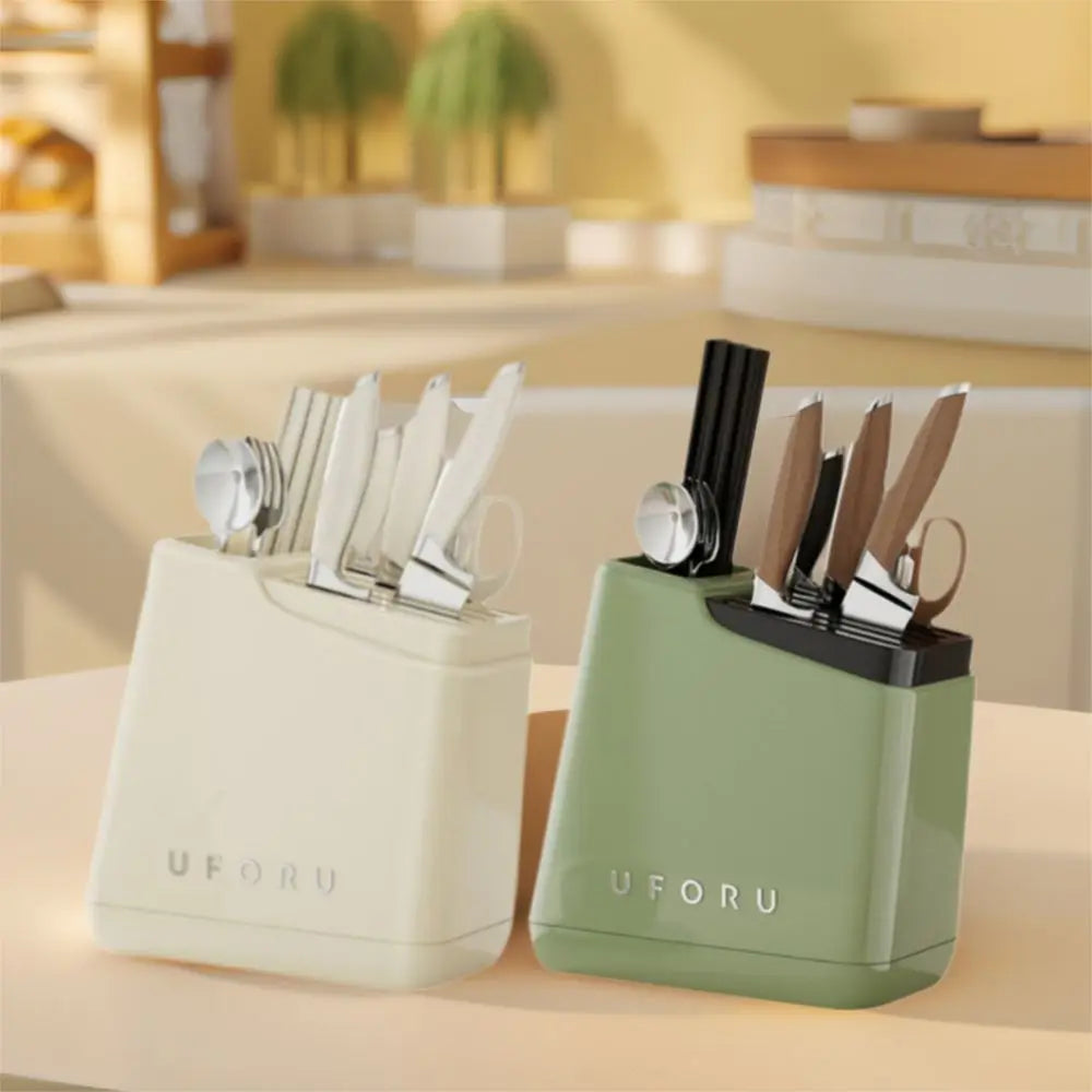 Stable Knives Storage Rack Large Capacity Anti-slip Chopstick Bucket Space Saving Plastic Cutlery Organizer Kitchenware
