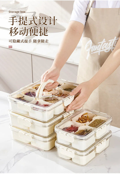 Kitchen spice storage box household with lid storage jar food grade plastic star anise seasoning sealed box