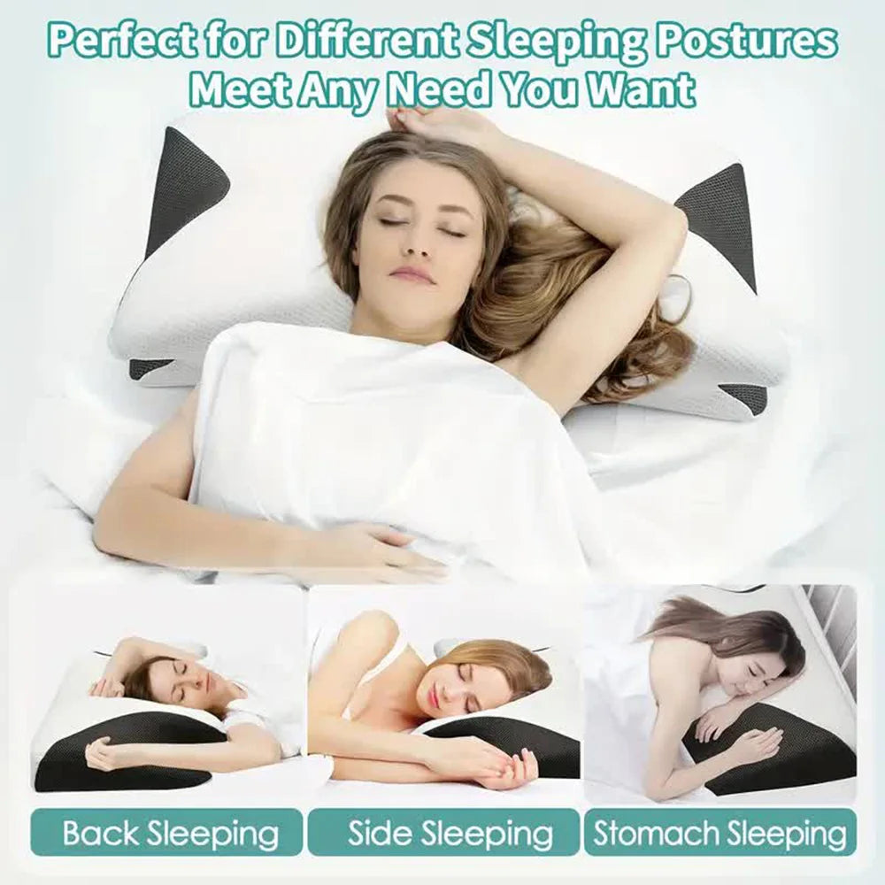 Butterfly Sleep Memory Foam Pillow – Slow Rebound Cervical Orthopedic Neck Support
