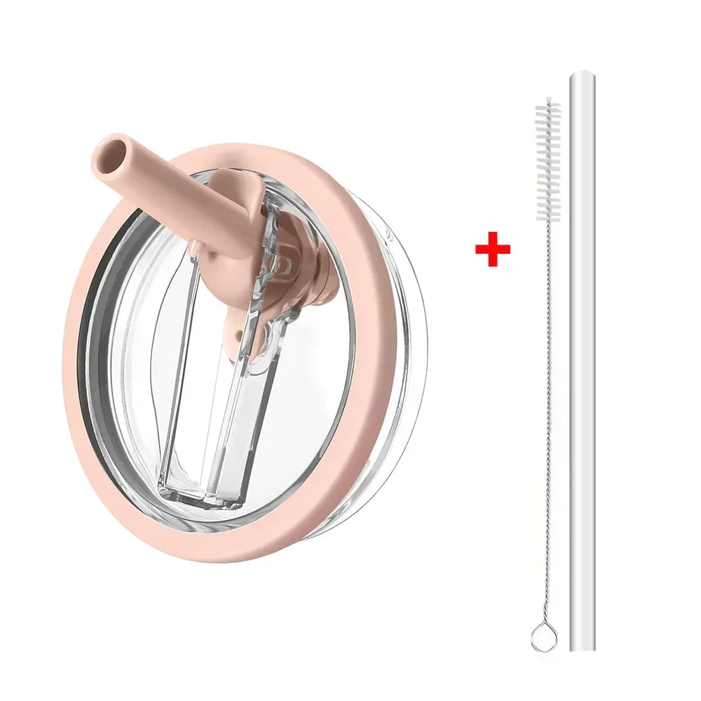 40oz Flip Straw Leak-Proof Lid – Replacement Tumbler Cover for Stanley Cup with Spill-Proof Straw