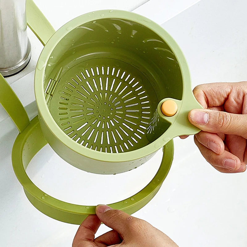 Kitchen Sink Filter Strainer Drain Basket Fruit Vegetable Drainer Rack Water Filter Kitchen Multifunctional Organizer Basket
