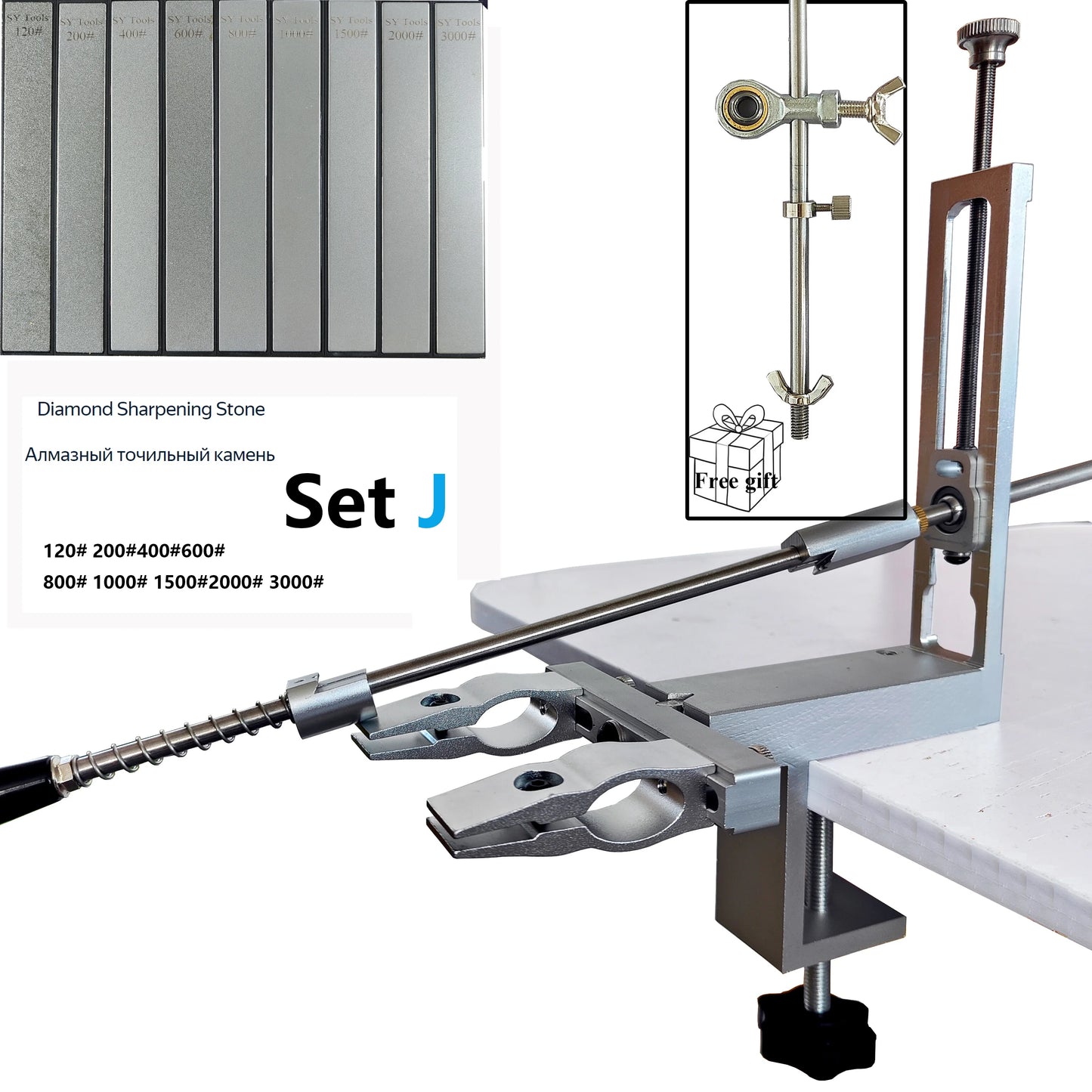 S09 Professional kitchen chef knives and accessories Knife sharpener machine with diamond rolling sharpener sharpening stone