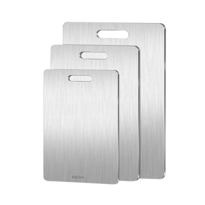 316 Stainless Steel Double-Sided Cutting Board – Thickened Kitchen Chopping & Dough Kneading Board