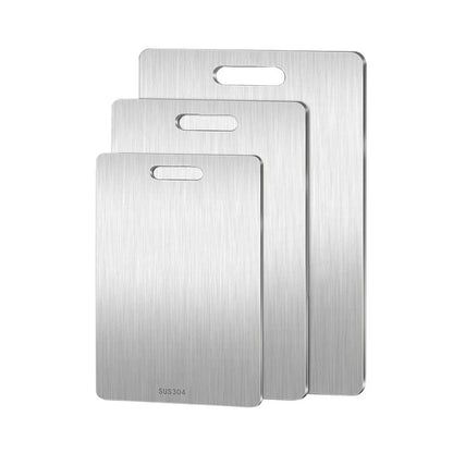 316 Stainless Steel Double-Sided Cutting Board – Thickened Kitchen Chopping & Dough Kneading Board
