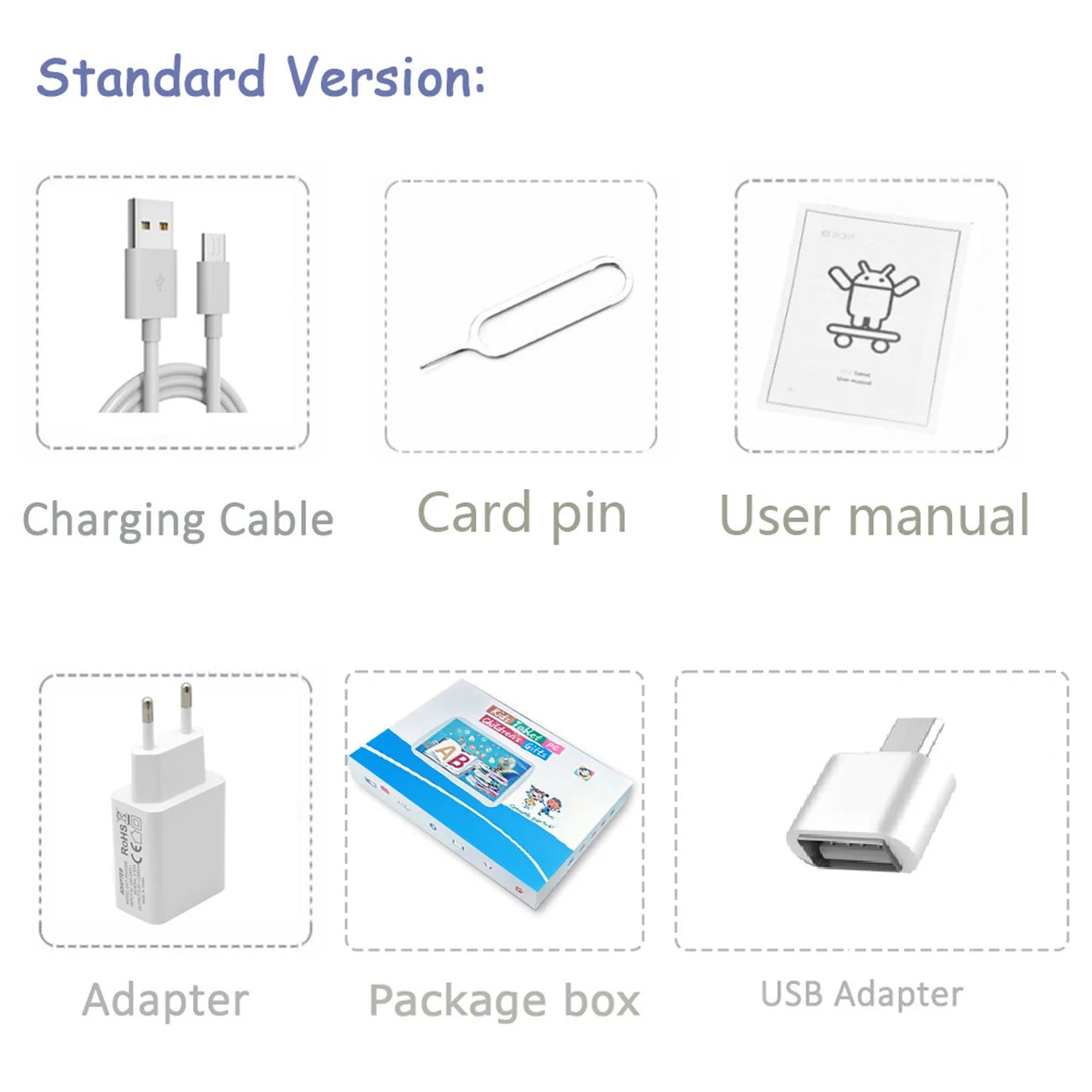 7-Inch Kids Tablet PC – Android 13, Quad-Core, 4GB RAM, 64GB Storage Educational Tablet