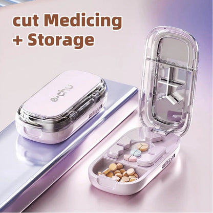 3-in-1 Medicine Cutter – Portable Pill Splitter & Tablet Divider for Half, Third & Quarter Doses