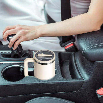 40oz Flip Straw Leak-Proof Lid – Replacement Tumbler Cover for Stanley Cup with Spill-Proof Straw