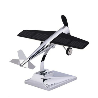 Wind-Solar Hybrid Plane Model – Dual-Power Educational Kit with Rechargeable Battery & LED Lights for Teens 6+
