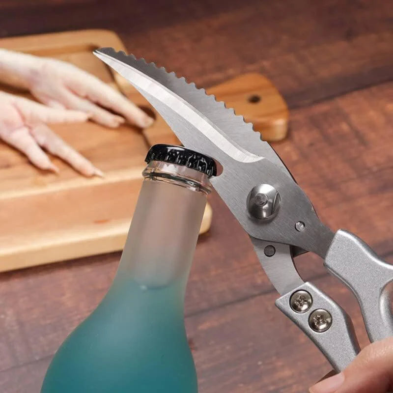 Stainless Steel Kitchen Food Scissors, A Multifunctional Kitchen Tool Suitable for Cutting Chicken Bones, Fish, and Vegetables