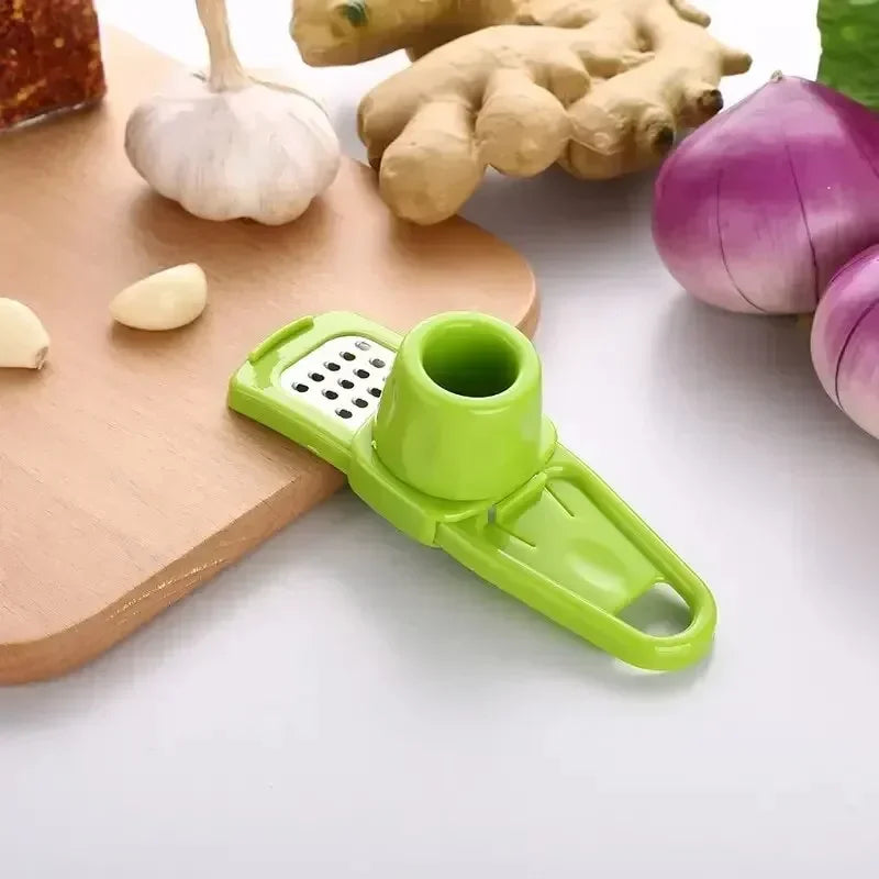 Mini Garlic Grinder – Manual Garlic Press & Mash Tool, Creative Green Kitchen Gadget