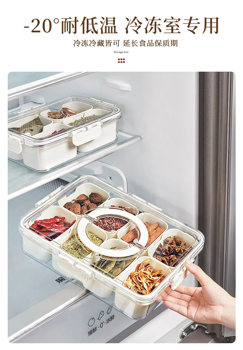 Kitchen spice storage box household with lid storage jar food grade plastic star anise seasoning sealed box