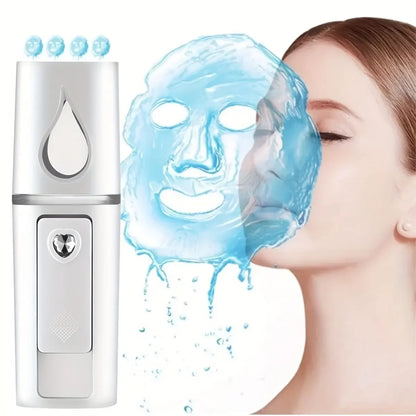 NANO FACIAL MISTER PORTABLE MINI FACE MIST HANDY SPRAYER COOL FACIAL STEAMER Humidifier for Room Outdoor & Indoor