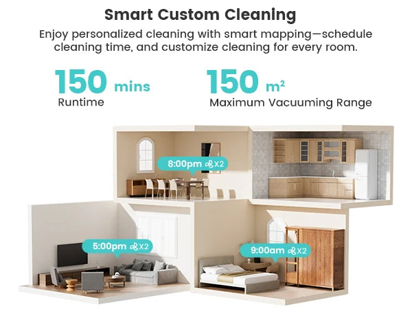 Lefant M330S Robot Vacuum & Mop – LiDAR Navigation, 6000Pa Suction, WiFi/Alexa/App Control, Self-Charging