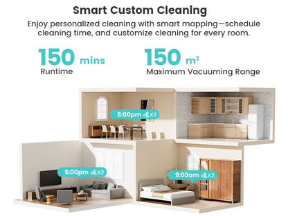 Lefant M330S Robot Vacuum & Mop – LiDAR Navigation, 6000Pa Suction, WiFi/Alexa/App Control, Self-Charging