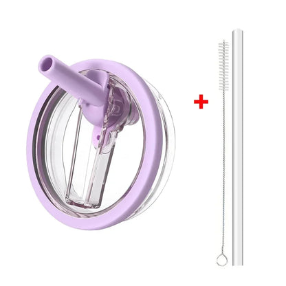 40oz Flip Straw Leak-Proof Lid – Replacement Tumbler Cover for Stanley Cup with Spill-Proof Straw