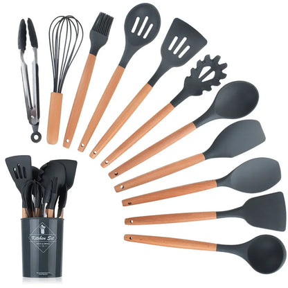 Cooking Utensils Set, Heat Resistant, Non - Stick, Baking Tool Kit, Kitchen Accessories, Silicone Kitchenware