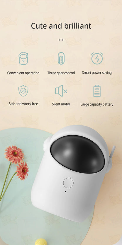 Automatic Laser Cat Toy – Rechargeable Interactive Pet Teaser with Auto-Rotation & Fast/Slow Modes