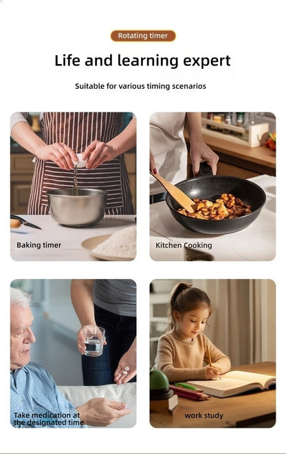 Kitchen magnetic timer rotating type Timer Timer Reminder Kitchen Barware Houseware Self-discipline learning countdown