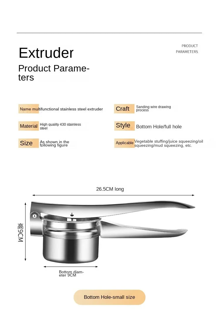 Kitchen Multifunctional Tool Stainless Steel Manual Juicer For Fruits And Vegetables Vegetable Filling Squeezer Simple Operation