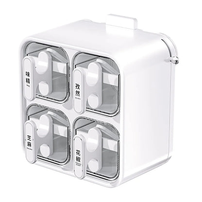 Kitchen Seasoning Jar Household Seasoning Salt Jar Wall Mounted Non Perforated Strong Suction Cup Combination Set