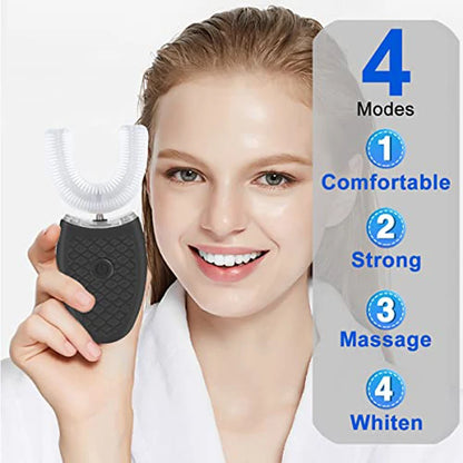 Home Use Teeth Whitening Kit with 5 LED Blue Lights 30 Mins Battery Version Powder Version