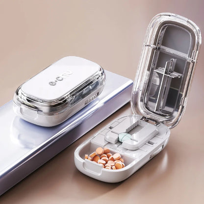 3-in-1 Medicine Cutter – Portable Pill Splitter & Tablet Divider for Half, Third & Quarter Doses