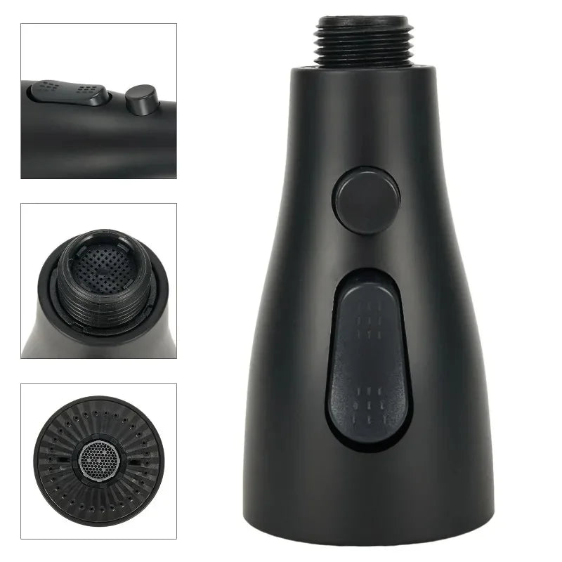 Kitchen Pull Out Faucet Sprayer Nozzle 3 Modes ABS Water Saving Bathroom