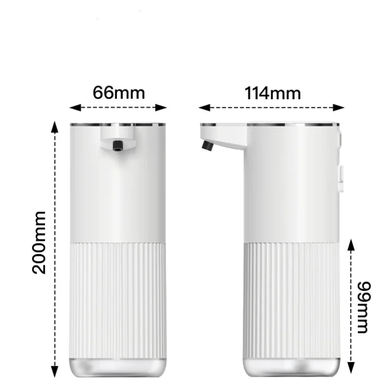 HQ Automatic Foam Soap Dispenser – 360ML Touchless Liquid Dispenser, Type-C Rechargeable, White