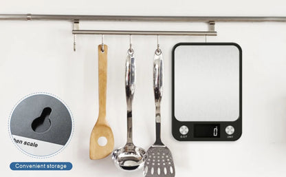 Kitchen Scale 15Kg/1g Weighing Food Coffee Balance Smart Electronic Digital Scales Stainless Steel Design for Cooking and Baking