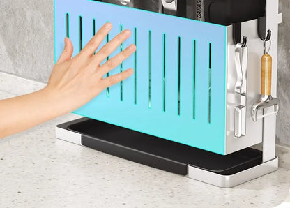 Kitchen Storage Rack Wall-Mounted Multifunctional Storage Knife Rack Detachable Stainless Steel With Multiple Brackets And Hooks