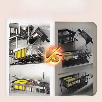 Kitchen Storage Rack Drain Rack Rag Storage Faucet Dishwashing Sink Supplies