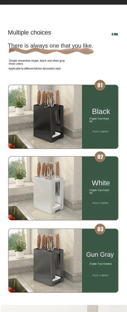 Multi-Functional Kitchen Accessories Knife Rack Kitchen Knife Rack Knife Rack Kitchen Draining Magnetic Kitchenware Knife Block