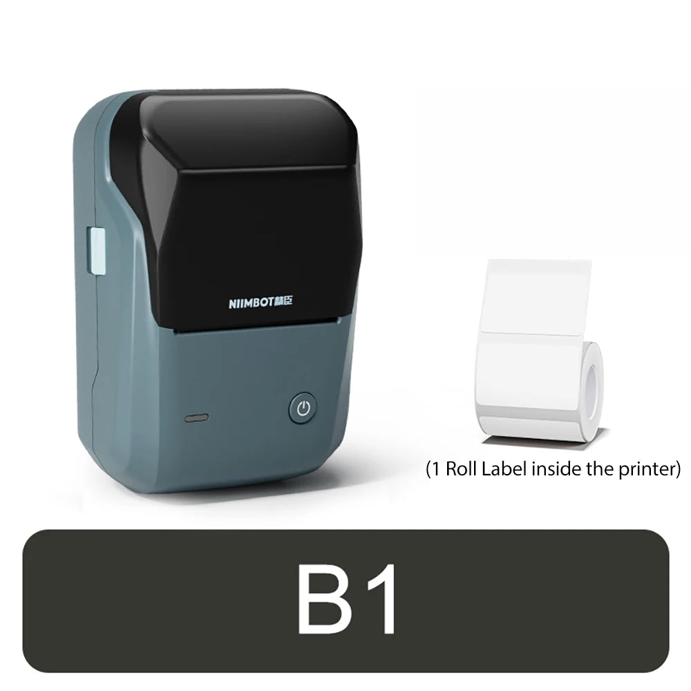 NIIMBOT B1 Portable 2-Inch Thermal Label Printer – Mini Bluetooth Sticker & Adhesive Tape Printer for Smartphones & PC