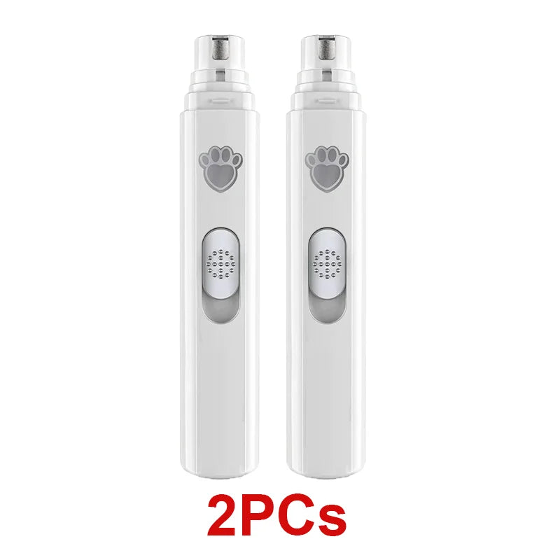 Electric Dog Nail Grinder & Pet Nail Clipper – USB Rechargeable Painless Nail Trimmer with Polisher Wheel for Small & Large Pets