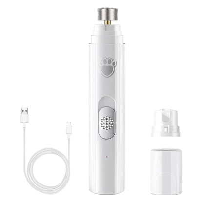 Electric Dog Nail Grinder & Pet Nail Clipper – USB Rechargeable Painless Nail Trimmer with Polisher Wheel for Small & Large Pets