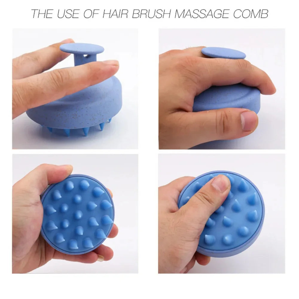 Silicone Shampoo Brush – Scalp & Body Massage Bath Shower Brush for Hair Washing