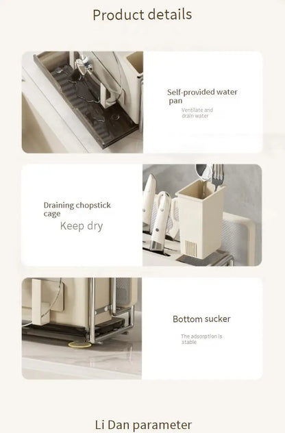 Magnetic Knife Holder and Cutting Board Combo Stainless Steel Knife Storage Rack Kitchen Knife Holder CreaminsMultifunctional