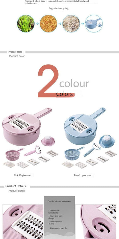 Kitchen Slicer And Chopper Ten In One Set Potato Slice And Slicing Multi-function Slicer Kitchen Appliances Kitchen Utensils