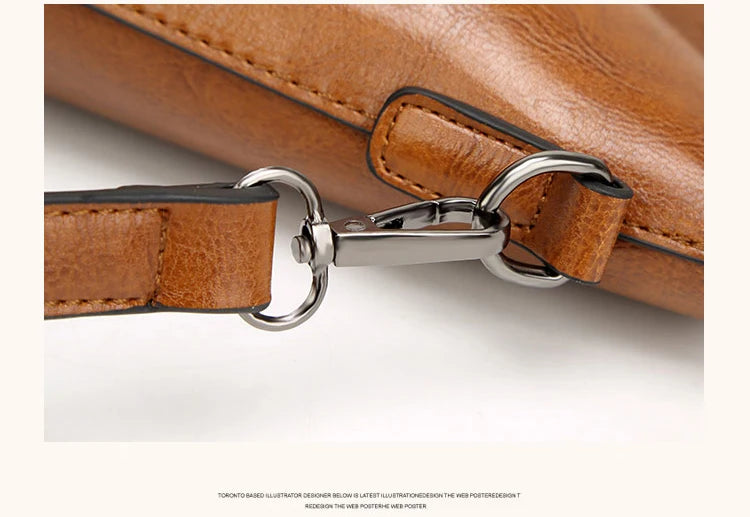 Vintage Oil Wax Leather Shoulder Bag for Women – High-Quality Designer Handbag Tote & Crossbody Satchel