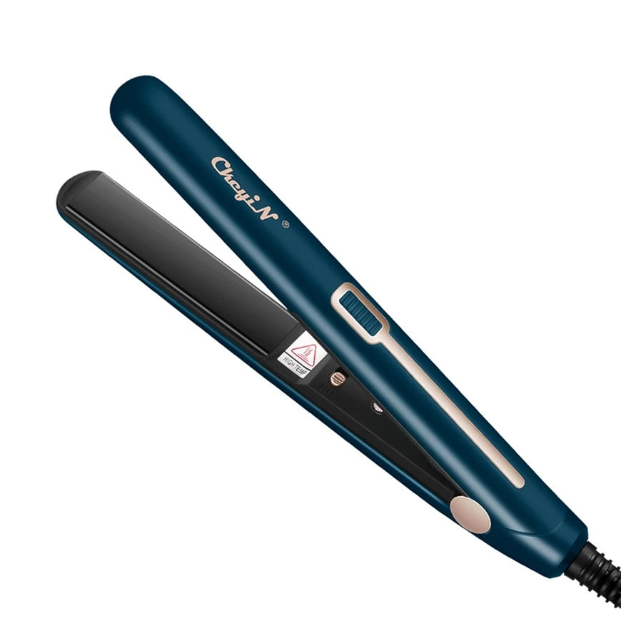 CkeyiN Mini Hair Flat Iron 2-in-1 – Portable Hair Straightener & Curler with Constant Temperature