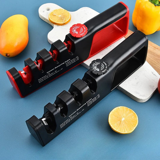 Kitchen Knife Sharpener 4-in-1 Angle Adjustable for Home Precision Scissors Professional Knives and Whetstone Sharpener Tools