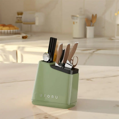 Stable Knives Storage Rack Large Capacity Anti-slip Chopstick Bucket Space Saving Plastic Cutlery Organizer Kitchenware