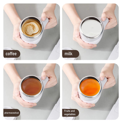 E5 Self-Stirring Mug – Electric Magnetic Rotating Mixing Cup for Coffee & Milk