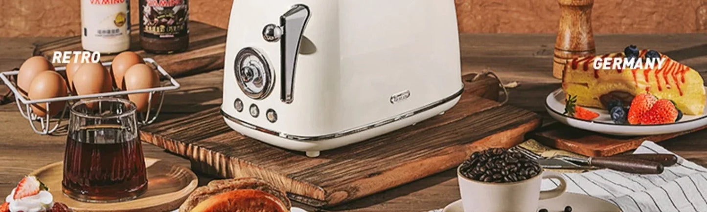 220V Retro Bread Maker Toaster – Multifunction Automatic Breakfast Machine