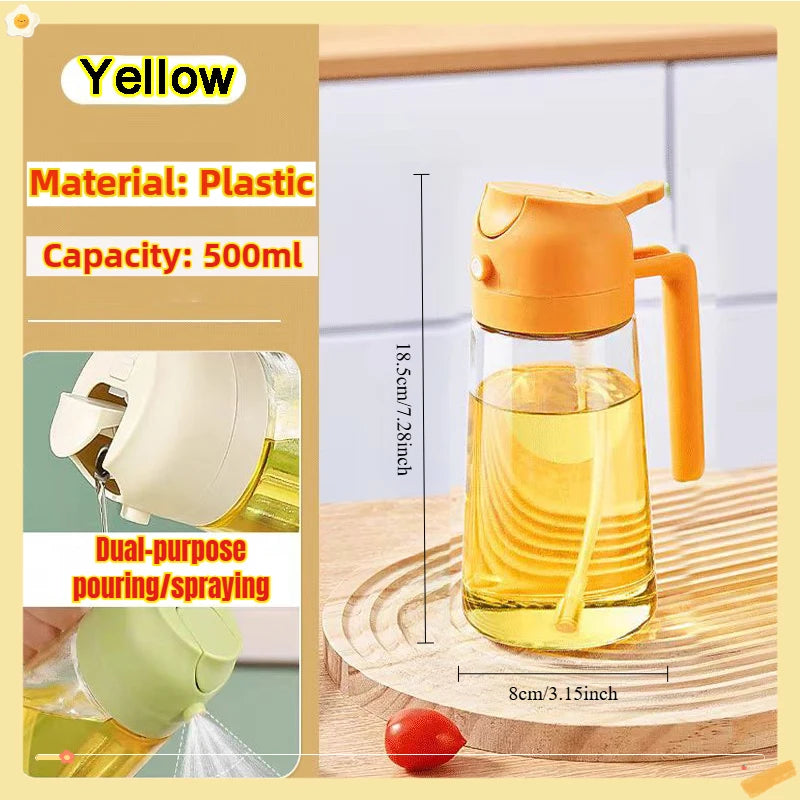 Oil Spray Bottle –  200/300/500ML , reliable  Plastic Cooking Sprayer, Olive Oil, Vinegar & BBQ