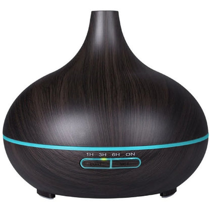 4 in 1 Air Humidifier with Starry Projector Aromatherapy Diffuser & Flame Effect, USB Rotate Projection Light Mist Maker Fogger
