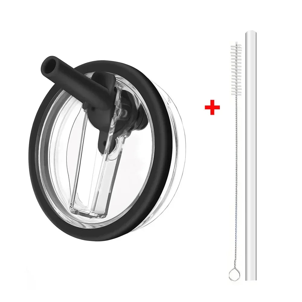 40oz Flip Straw Leak-Proof Lid – Replacement Tumbler Cover for Stanley Cup with Spill-Proof Straw