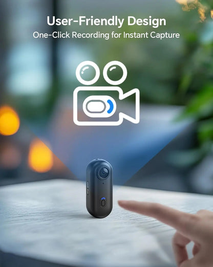 4K Mini Body Camera – 1080P Wearable Video Recorder with 128GB, Portable Vlogging Cam & Rotatable Clip